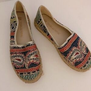 Anthropologie X Macarena espadrilles slip on shoes
